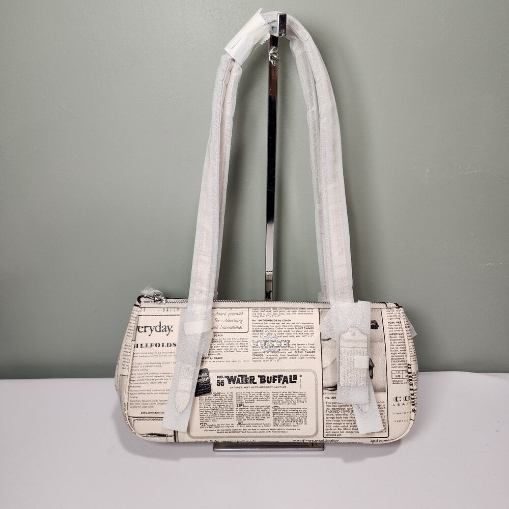 NWT Coach CDC11 Asher Shoulder Bag With Newspaper Print V2